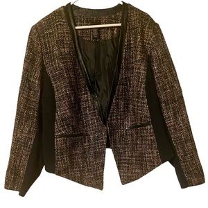 Lane Bryant Blazer Women's 26 Tweed Multi Color Jacket Comfort Pockets Classic